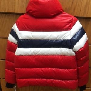 SAM. Red, White, and Blue Puffer Jacket